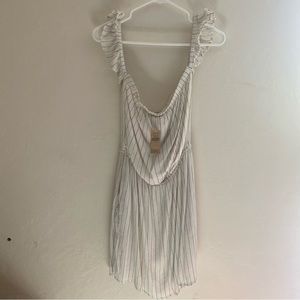 off the shoulder cream colored dress